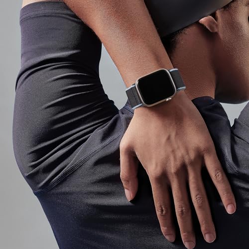 Adorve Stretchy Band Compatible with Apple Watch Bands Ultra 3/2/1 49mm 46mm 45mm 44mm 42mm 41mm 40mm 38mm Men Women, Soft Nylon Elastic Braided Strap Fits for iWatch Series 11/10/9/8/7/6/5/4/3/SE3-1 - color: Black/Dark Army Green/Arctic Blue/Blue Gray/Da