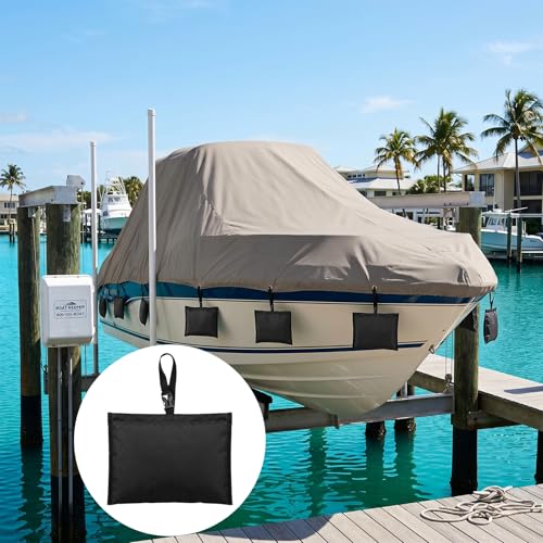 ZEAYEA 8 Packs Sand Bags for Boat Covers, 600D Marine Grade Oxford Fabric Weight Bags with Tarp Clips and PE Bags, Sandbag Mooring Kit for Outdoor Cover Stability