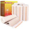 FRESINIDER Premium Elastic Bandage Wrap, 6 Pack 5" Cotton Compression Wrap with Hook & Loop Closure at Both Ends, Knee, Shoulder & Leg Support, 5 ft Long (Stretches up to 15 ft), Sports & First Aid - color: 5" X 6 Pack