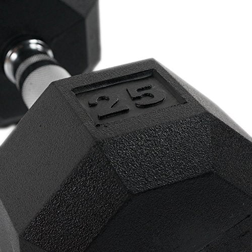 Power Systems Rubber Octagonal Dumbbell - size: 45-Pounds