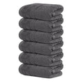 Tens Towels Pack of 6 Hand Towels, 100% Cotton, Lighter Weight, Quick to Dry, 16 x 28 Inches, Super Soft & Absorbent, Perfect for Bathroom & Kitchen, Dark Grey - color: Dark Grey