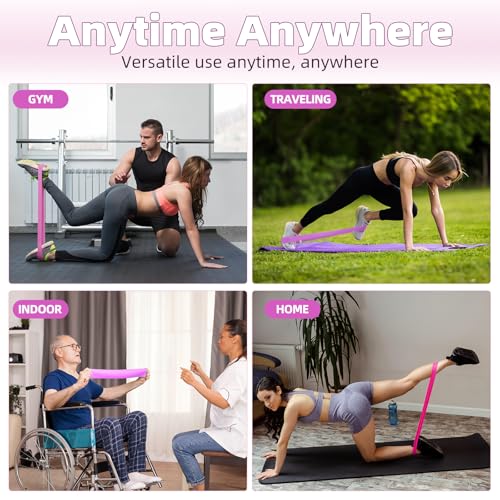 Resistance Loop Exercise Bands, Resistance Bands Exercise Bands for Home Fitness, Stretching, Strength Training, Physical Therapy,Elastic Workout Bands for Women Men Kids, Set of 5 - color: Assorted