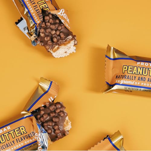Barebells Protein Bars Peanut Butter - 12 Count, 20g High Protein Treats - Chocolate Nutrition Bar with 1g Total Sugars - On-The-Go Breakfast or Post-Workout Snack - size: 12 Count (Pack of 1)
