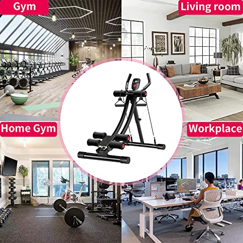 Fitlaya Fitness Core & Abdominal Trainers AB Workout Machine Home Gym Exercise Machine Ab Cruncher Foldable Fitness Equipment - color: red02