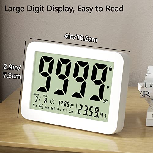 Digital Countdown Days Timer Clock- 9999 Days Count Down Timer with Stand Strong Magnetic Back for Retirement Wedding Vacation Birthday Exam Lab Kitchen Cooking - style: M281 Day Timer