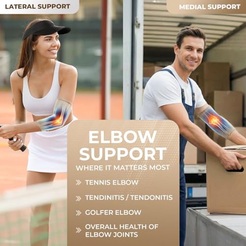 DR. BRACE® Elite Elbow Brace Support with Removable Strap for Women & Men, Pain Relief for Tendonitis, Arthritis, Golfer's & Tennis Elbow Treatment, Elbow Sleeve for Workouts Weightlifting (Beige, Small) - color: Beige, size: Small