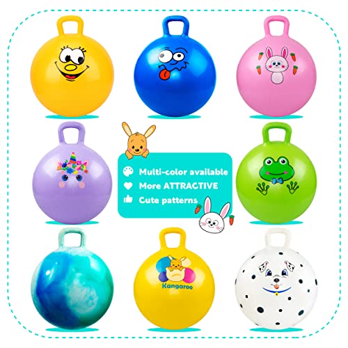 Hopper Ball, Clouds Hopping Toys for Kids, 20 Inch Bouncy Ball with Handle, Inflatable Bouncing Hoppity Hop Toys for Boys and Girls Gifts - color: Blue-green Gradient, size: Age:7-12(20''/50cm)