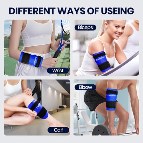 Wrist Hand Ice Pack Wrap 2 Pack-Reusable Gel Hot & Cold Therapy for Wrist Elbow Hand Pain Relief from Carpal Tunnel, Soreness,Rheumatoid Arthritis, Tendonitis,Swelling, Bruises & Sprains