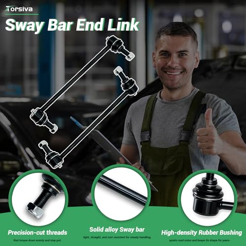 2PCS Front Stabilizer Sway Bar End Links Compatible With Fit for Chevy 2005 2006 2007 2008 2009 Equinox, for Pontiac 2006-2009 Torrent, for Saturn 2002 2003 2004-2007 Vue #OE K80460 K80461 - size: K80460 K80461