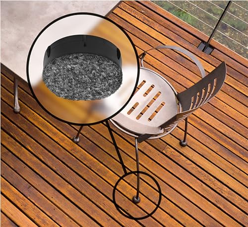 Don't Scratch Your Deck Gorilla Outdoor 1-1/2 Inch Patio Furniture Feet Caps (8 Pack) Floor Protecting Replacement Feet Glides for Metal Outdoor Furniture & Indoor, Weatherproof Berber Sliders