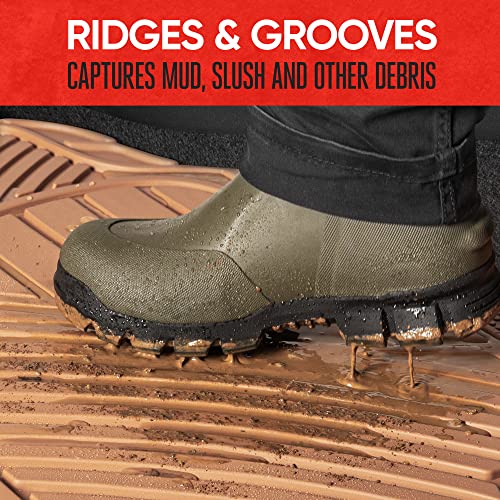 Motor Trend FlexTough Performance All Weather Rubber Car Floor Mats - 3 Piece Floor Mats Automotive Liners for Cars Truck SUV, Heavy-Duty Waterproof (Beige) - color: Beige