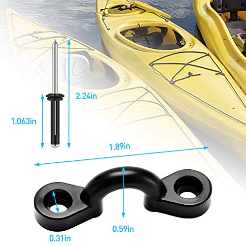 HLOGREE Kayak Handles 2/4 Pack,Kayak Carry Handle with Rivets,Kayak Replacement Handles,Kayak Handles for Emotion/Pelican/Hobie/Lifetime/sit on top/Ocean/Wilderness Accessories,Kayak Parts - color: Gray - 4PCS Kayak Handles
