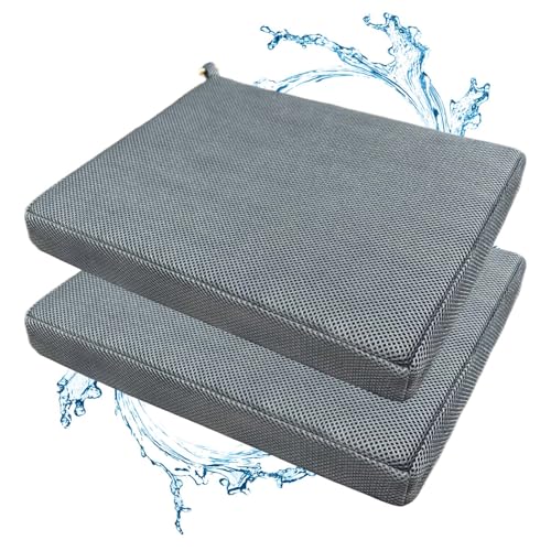 Shower Cushion, 2-Pack Bath Seat Cushions, Quick Drying and Easy to Clean, Made of Comfortable 4D Air Fiber Material, Portable and Removable, Suitable for Shower Chairs, Bathtubs and Pools - size: Deep Gray