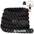 Yes4All Weighted Jump Rope, 2.8LB Heavy Skipping Rope with Anti-Slip Double Layer Handle & Protective Sleeve for Fitness, Cardio, Muscle Training - Carry Bag Included - size: 2.8 lbs