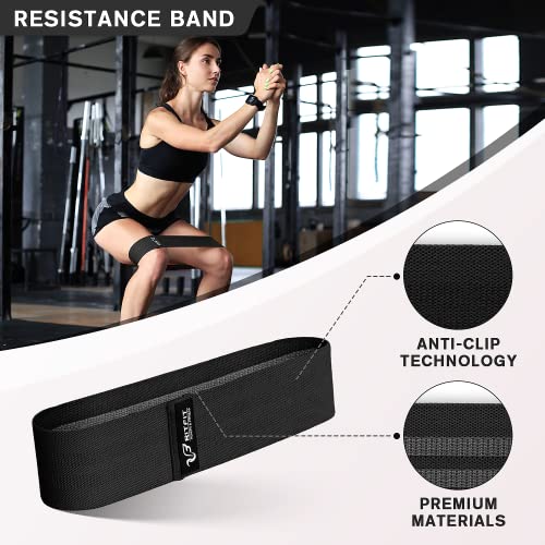 RitFit 7PCS Barbell Squat Pad Set, Hip Thrust & Lunges | Includes Resistance Band, 2 Safety Straps, 2 Gym Ankle Straps & Carry Bag, Upgraded Neck & Shoulder Protective Pad - color: Black