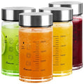Glass Juice Bottles 4 Pack 10 oz - Wide Mouth Glass Water Bottles with Lids - for Juicing, Protein, Smoothie, Milk, Reusable, BPA Free, Stainless Steel Lids, Blender, Shaker Bottle (300ml) - color: 4-Pack (ml), size: 10oz/300ml