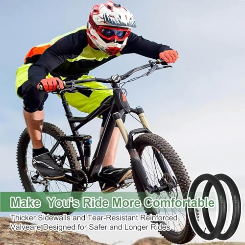 2 Pack of Fat Tire Bike Inner Tubes, 20/24/26 X4.0 Heavy Duty Bike Tube, Inner Tube with 32mm Schrader Valve for Snow Mountain Bike E-Bike - size: 26X3.0 (2 Pack)