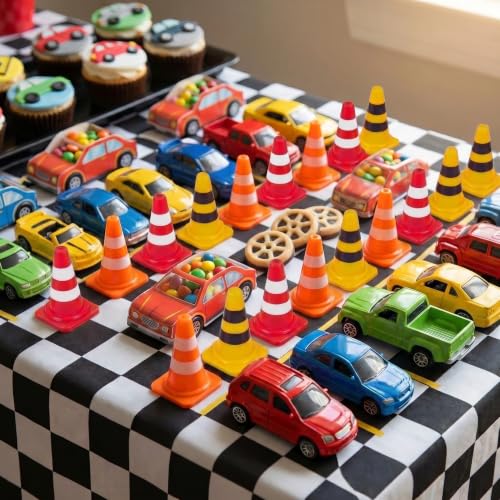 36/60/120/200 Pack 1 Inch Orange Mini Traffic Cones.Perfect as Construction Party Favors,Durable Small Roadblock Markers for Training Scenarios and Sports Event Setups - color: Three colors