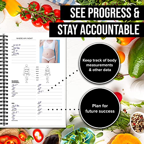 NewMe Fitness Journal for Women & Men, Food & Workout Journal, Planner Log Book to Track Weight Loss, Muscle Gain, Home Gym Exercise, Bodybuilding Progress, Daily Nutrition & Personal Health Tracker - style: Fitness + Nutrition