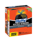 Hefty Strong 30 Gallon Trash Bags, Large Trash Bag 30 Gallon Size, Durable Drawstring Enclosure, Resists Punctures, Leaks, and Tears, Black, Unscented, 56 Bags (Pack of 4) - size: 56 Count (Pack of 4)