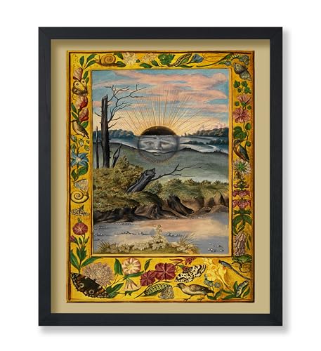 Poster Master Vintage Black Sun Print - Retro Splendor Solis Poster - Surrealism Art - Gift for Men & Women - Decor for Living Room, Bedroom, Dorm or Office - 8x10 UNFRAMED Wall Art - color: Style-15, size: 8"L x 10"W