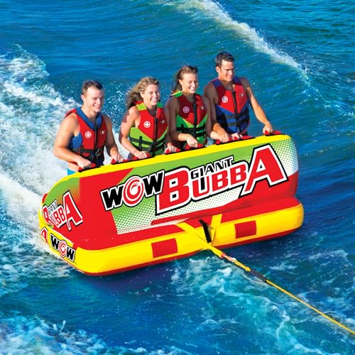Wow Sports Bubba Towable Tubes for Boating, Boat Accessories for Tubing, Water Tube for Boats - style: 1 to 4 Person