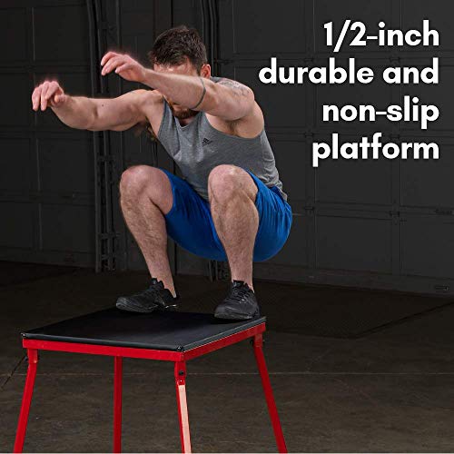 Body-Solid Tools Steel Frame Plyo Box - Ideal for Plyometric Jump Box Workouts, Step Up Exercises - Essential Equipment for Home Gym - style: 24-Inch