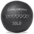 Philosophy Gym Wall Ball - Soft Shell Weighted Medicine Ball with Non-Slip Grip - style: 30 LB