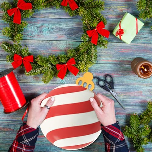 Anglechic 12 Pcs 12 Inch Christmas Ball Wood Cutouts DIY Wooden Christmas Ornaments for Crafts Unfinished Round Wooden Ornaments Natural Wood Circles for Crafts Centerpieces Holiday Decorations - color: blank color