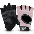 BEAST RAGE Fingerless Weight Lifting Gloves with Palm Protection Padding, Breathable Lightweight Gym Gloves for Men, Women, Weightlifting, Cycling, Exercise, Training Pull Up - color: Pink, size: Medium