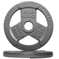 Fitvids 2 Inch Olympic Barbell Weight Plates, 2.5 LB to 45 LB Plates for Home Gym Strength Training, Triple-handle Design - style: 25LB (Set of 2)