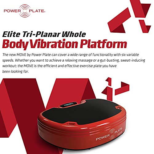 Power Plate Move Vibration Plate Machine - Professional Whole Body Vibration Platform for Home Gym, Weight Loss & Recovery - Compact Design with PrecisionWave Technology, 6 Modes & 300lb Capacity - style: Silver MOVE