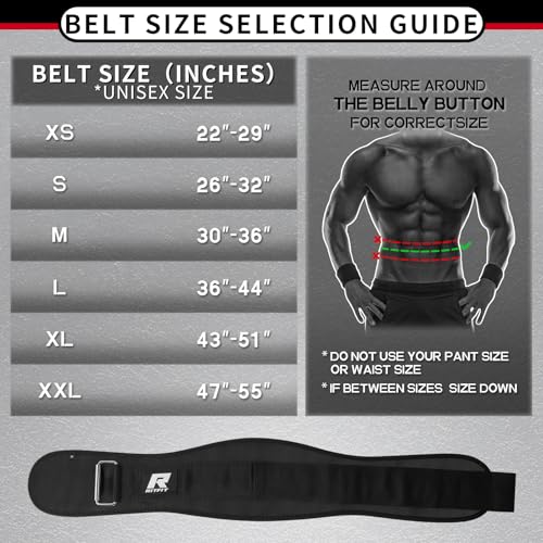 RitFit Weight Lifting Belt - Great for Squats, Lunges, Deadlift, Thrusters - Men and Women - 6 Inch Black/Camouflage - color: Black, size: S(26"-32")