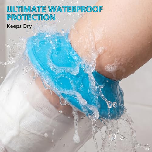 Asunby Cast Covers for Shower PICC Line Small Adult, Waterproof Cast Protector Bag for Shower Upper Arm Post Surgery, Shower Sleeve for Elbows Cast Showering/Swimming - size: Elbow PICC-Small