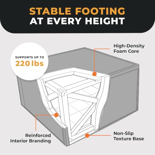 BalanceFrom 3-in-1 Foam Plyometric Jump Box for Home Gym with Multiple Height Options – Versatile Plyo with Non-Slip Surface for Strength, HIIT, Step-Ups, and Agility Training - color: Black & White, style: 20 x 24 x 16 inch (10lbs)