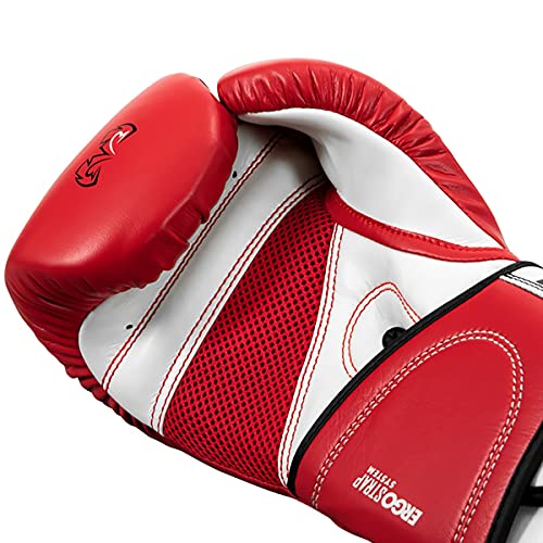 RIVAL Boxing RB2 2.0 Super Bag Gloves, Hook and Loop Closure - High-Density, Multi-Layered Padding, and Breathable Mesh Palm - color: Red, size: Large