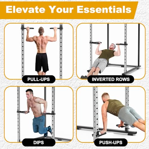 Kipika Power Rack Attachment for 5/8" & 1" Holes - Heavy Duty Home Gym Equipment for 2x2 or 3x3 Squat Rack, Adjustable and Easy to Install - color: For 2" x 2" Squat Rack with 5/8 & 1" Hole