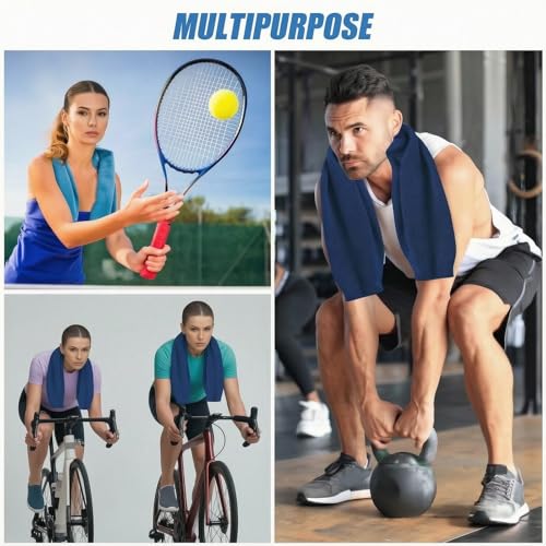 4 Pack Cooling Towels Cloth for Neck and Face, Ice Cool Towel Cold Rags for Sports Gym Fitness Yoga Running Tennis Baseball Hiking Camping(Y-4PACK-02) - color: Y-4pack-02