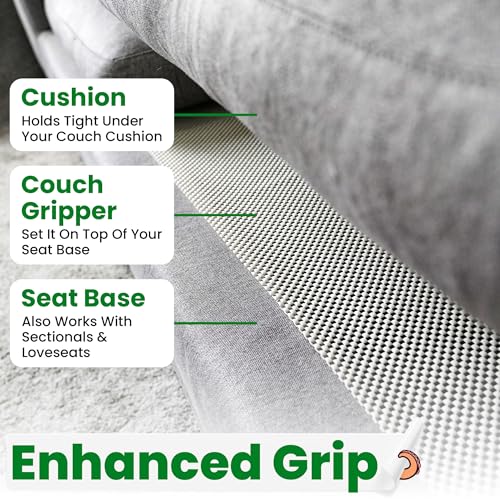 ECOHomes Non Slip Couch Cushion Grip Pad (3 Seater [2PCs Pack]) | Keep Sofa Cushions from Sliding, Couch Cushion Pads, Anti Slip, Sofa & Patio Grips, Mattress Gripper Stopper, Prevent Sliding - size: 3 Seater Couch [2PCs Pack]