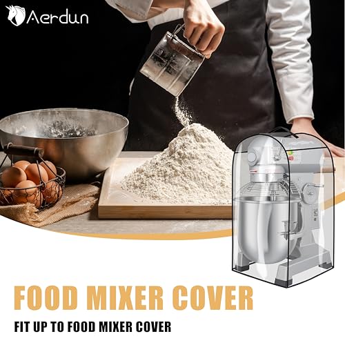 Commercial Food Mixer Cover,For Commercial Mixers 15QT and under,High Density Waterproof and Dustproof Mixer Clear PVC Cover（only cover） - size: Suitable for 15-quart