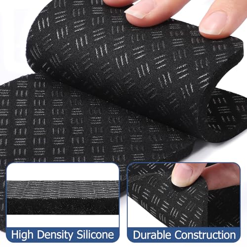 TOBWOLF 6PCS Treadmill Mat Pads, 4" x 4" x 0.2" Double-Sided Non-Slip Exercise Equipment Mat for Floor Protection, High Density Silicone Anti Vibration Pad for Treadmill, Walking Pad, Exercise Bike