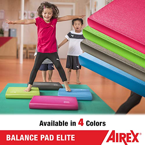 AIREX Balance Pad – Stability Trainer for Balance, Stretching, Physical Therapy, Exercise, Mobility, Rehabilitation and Core Training Non-Slip Closed Cell Foam Premium Balance Pad - color: Kiwi, size: Elite