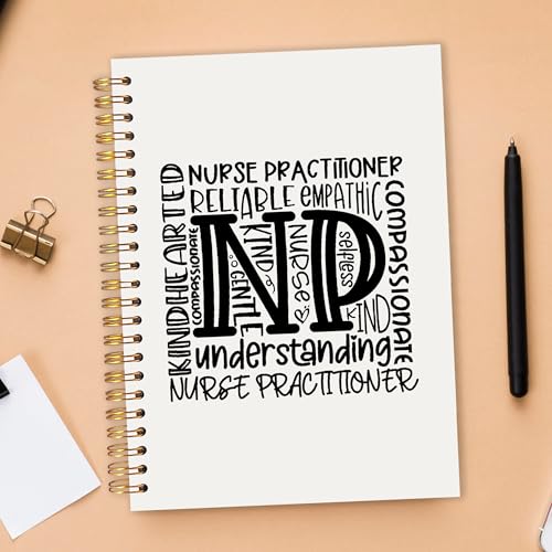 Nurse Practitioner Gifts Spiral Notebook 5.5x8.3 in, NP Nurse Practitioner Gifts for Women, Nursing Medical Hardcover Notebook Journal for Women Work - color: NP Nurse Practitioner Gifts for Women