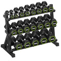 HANDBODE Dumbbell Set with 3-Tier Rack, 390-790 lb | Heavy Duty Weight Stand for Dumbbells, Space-Saving Metal Storage Organizer, Sturdy Dumbbell Holder for Home Gym - style: 580 lb Set (5-60 lb) *2 & Rack