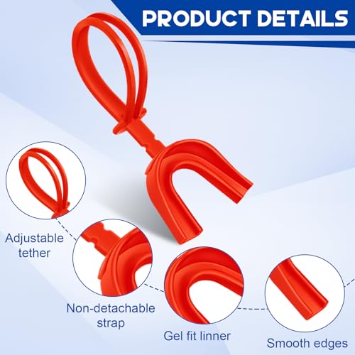 Dunzy 20 Pcs Football Mouth Guards with Strap Bulk Sports Mouthguard Bulk Football Mouthpiece Mouth Protector for Wrestling Boxing Lacrosse Hockey Taekwondo - color: Mixed Color, size: Youth