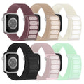 6 Pack Sport Nylon Loop Band Compatible with Apple Watch Band 38mm 40mm 41mm 42mm 44mm 45mm 46mm 49mm for Women Men, Adjustable Breathable Braided Straps for iWatch Series 11/10/9/8/7/6/5/4/3/SE/Ultra - color: Black/Smoke Violet/Rose Pink/Milk Tea/Mint Gr