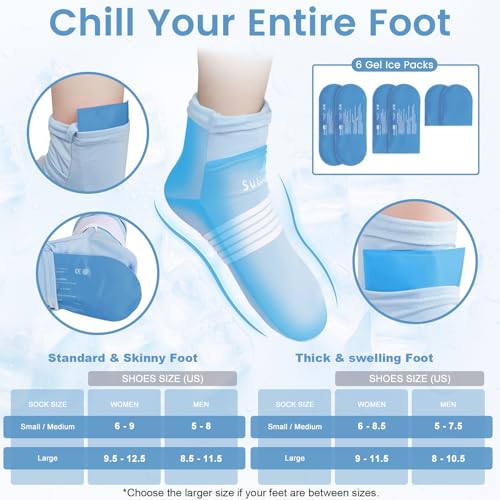 SuzziPad Cold Gloves & Socks & Cooling Cap for Chemo Care Package, Blue, L | Dual-layer &Washable Cover for Chemotherapy Must Haves to Soothe Neuropathy Soreness for Treatment Workout & Daily Rest - size: L