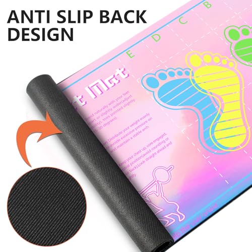 Non-Slip Squat Mat with Foot Position, Anti Slip Training Mat, Professional-Grade Exercise Mat Perfect for Squats, Squat Pads Can Activate Muscles, Versatility and Safety for Home Fitness Enthusiasts 31.5'' X 13.8'' - color: Pink
