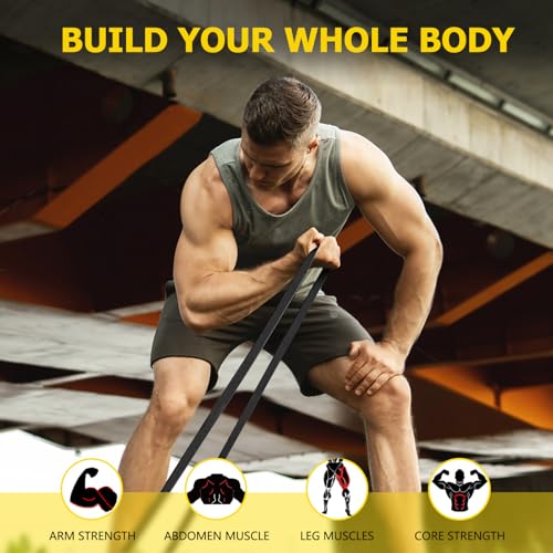 Pull Up Bands, Resistance Bands, Pull Up Assistance Band Exercise Bands for Men & Women Working Out, Body Stretching, Physical Therapy, Muscle Training - color: Dark Red