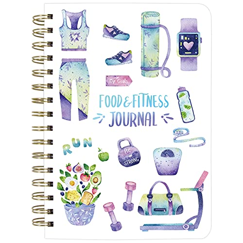 Ceiba Tree Food and Fitness Meal Workout Journal Diary Wellness Log Notebook Planner Weight Loss Diet Exercise Training Health Tracker 6.1x 8.5 inch Hard Cover